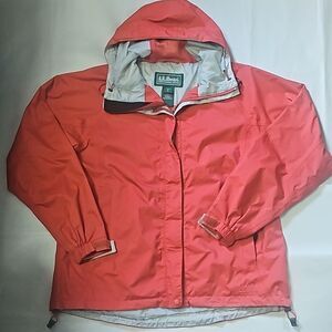 Vintage Y2K LL Bean Red Gortex 100% Nylon Outdoor Jacket Medium